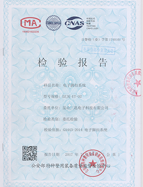 電子腳扣系統(tǒng)檢驗報告